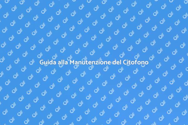 Manutenzione Efficace del Citofono Wireless