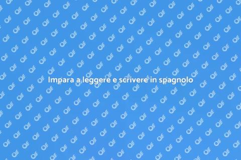 Corso di spagnolo per imparare a leggere