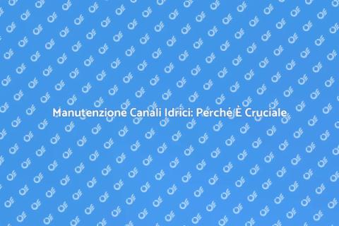 Manutenzione Canali Idrici Essenziale