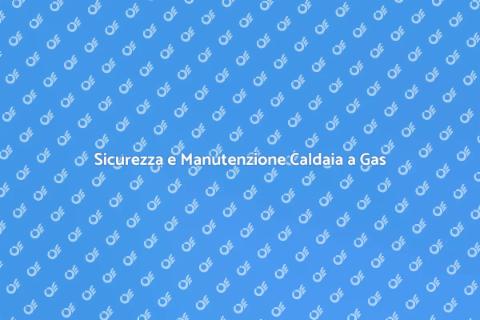 Manutenzione Caldaia a Gas: Sicurezza
