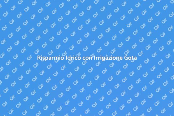 Innovazione Verde: Irrigazione Efficiente