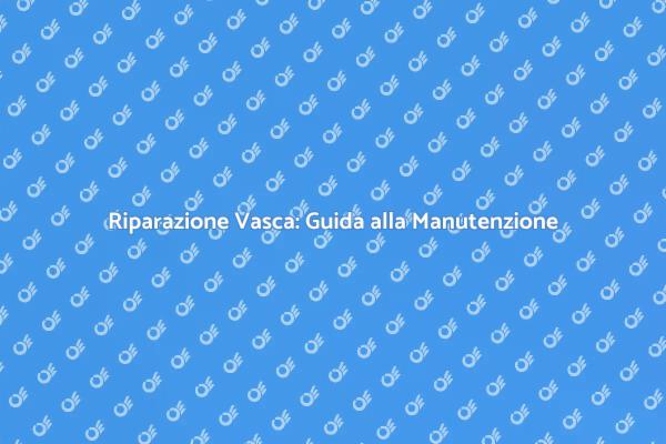 Manutenzione Vasca: Un Passo Fondamentale