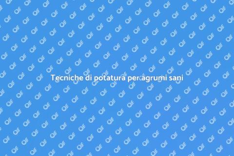Potatura corretta agrumi per frutti sani