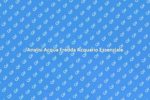 Kit Analisi Acqua Fredda Acquario