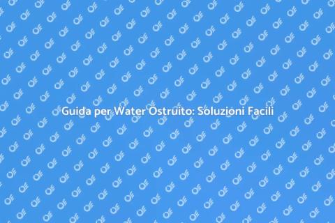 Risolvere il Problema del Water Ostruito