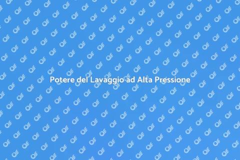 Lavaggio ad Alta Pressione Efficace