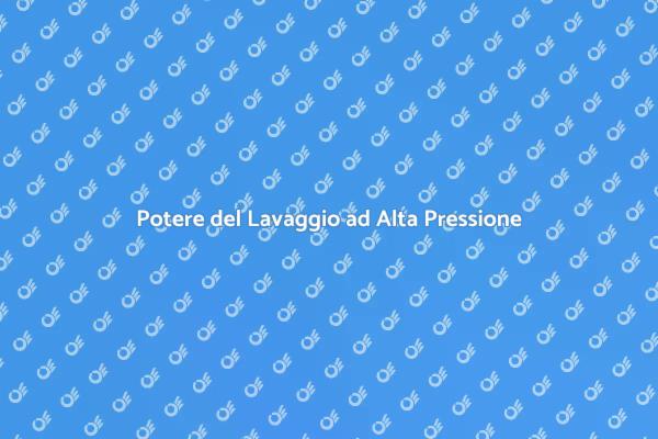 Lavaggio ad Alta Pressione per la Tua Casa