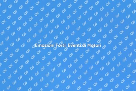 Evento Sportivo di Motori: Adrenalina