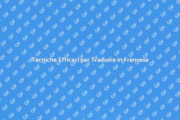Guida alla Traduzione in Francese