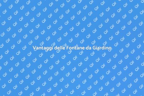 Fontana da Giardino con Aerazione