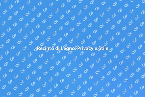 Installare un Recinto di Legno Facile