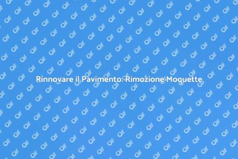 Rimozione Moquette e Rivestimenti