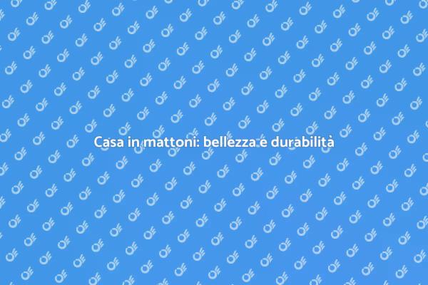 Rivestimento in mattoni: un'ottima scelta