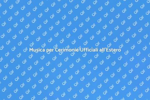 Prenotare Band per Cerimonie Ufficiali