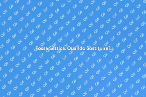 Sostituzione Fossa Settica: Guida