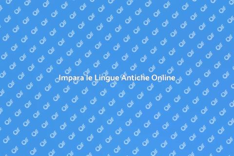 Corso Online Lingue Antiche