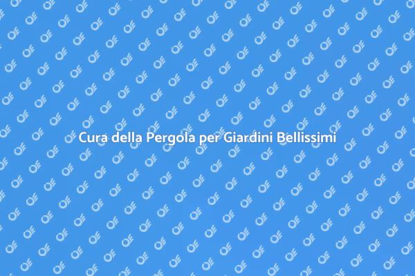 Mantieni la Tua Pergola Sempre al Top
