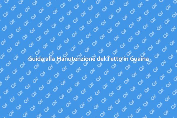 Manutenzione Efficace del Tetto in Guaina