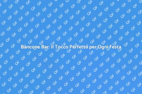 Bancone Bar con Alloggiamento Attrezzi