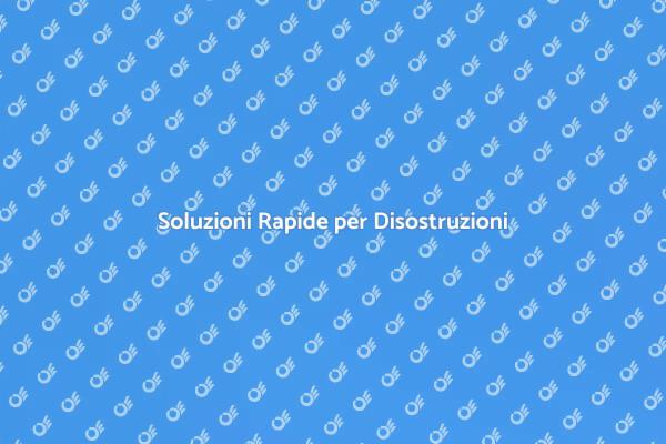 Affronta Subito le Ostruzioni!
