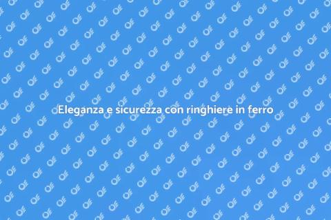 Ringhiere in ferro per esterni