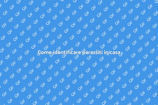 Controlla la tua casa per parassiti