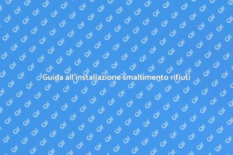 Installare smaltimento rifiuti ecologico