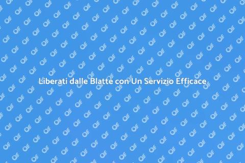 Disinfestazione Blatte: Servizio Efficace
