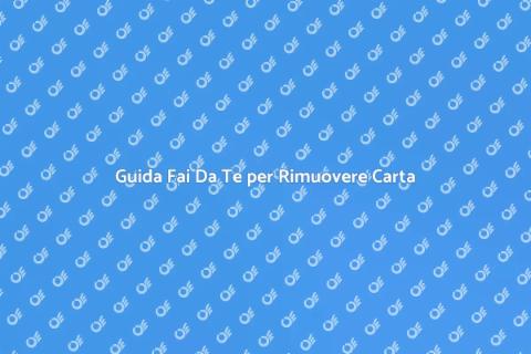 Rimuovere Carta da Parati Pro