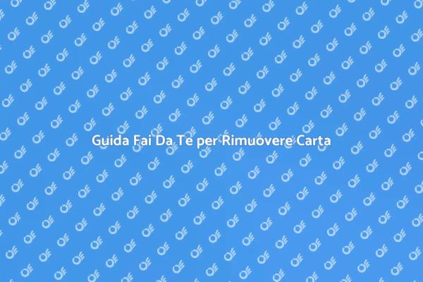 Rimozione Carta da Parati Facile