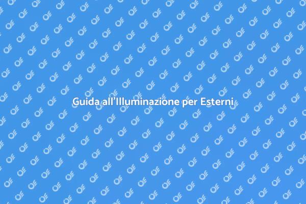 Progettazione Illuminazione per Esterni