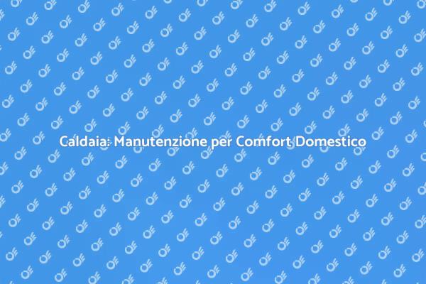 Manutenzione Caldaia: Sicurezza e Comfort