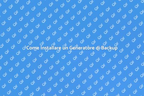 Generatore di Backup: Proteggi la Casa