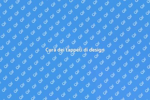 Manutenzione tappeti di design