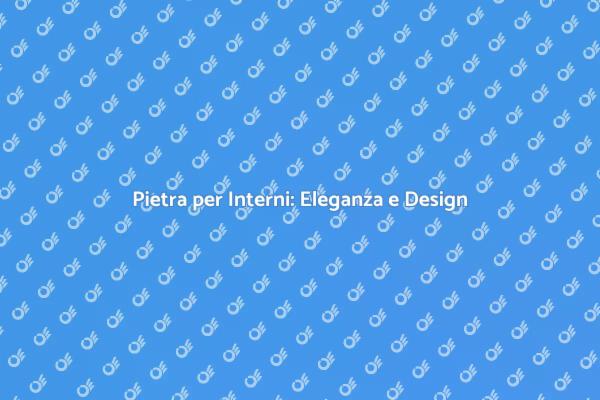 Design Contemporaneo con Pietra Interna