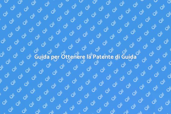 Il Tuo Percorso per la Patente di Guida