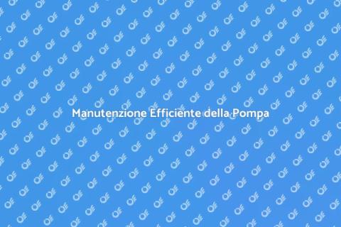 Manutenzione Pompa di Raccolta Efficiente