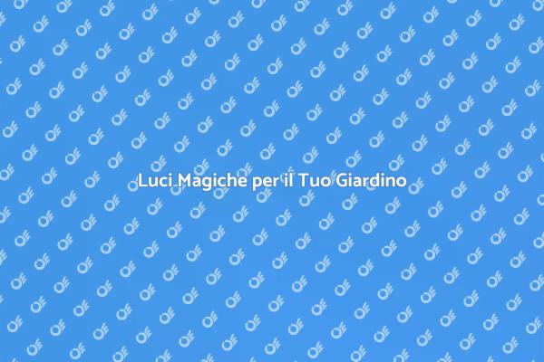 Illumina il Tuo Spazio Esterno