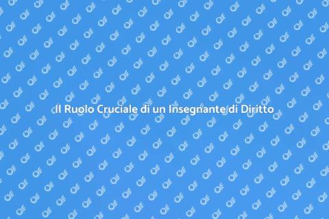 Insegnante di Diritto: Sostegno Essenziale