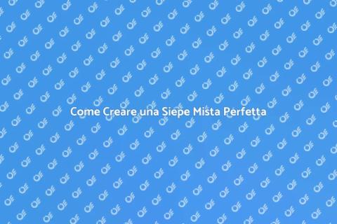 Realizzare una Siepe Mista in Giardino