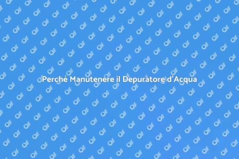 Manutenzione Depuratore d'Acqua Essenziale