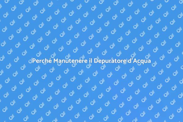 Depuratore d'Acqua: Manutenzione Necessaria