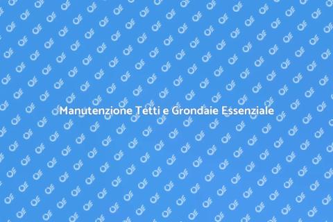Pulire e Riparare Tetti e Grondaie