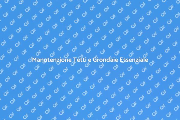 Cura e Manutenzione di Tetti e Grondaie