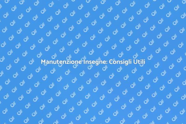 Guida alla Manutenzione delle Insegne