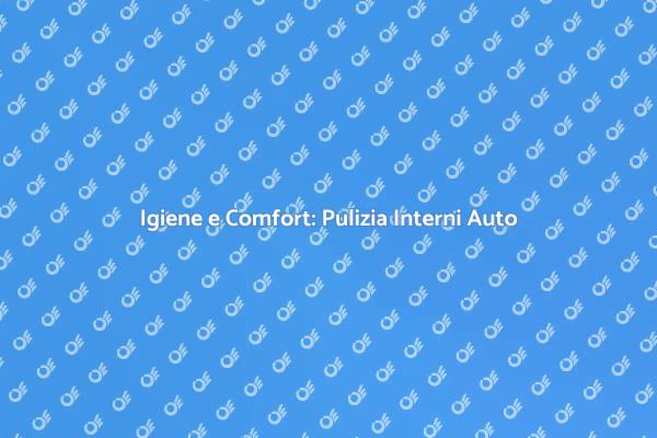 L'Arte di Pulire gli Interni dell'Auto