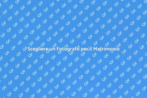 Fotografo Professionista per Matrimonio