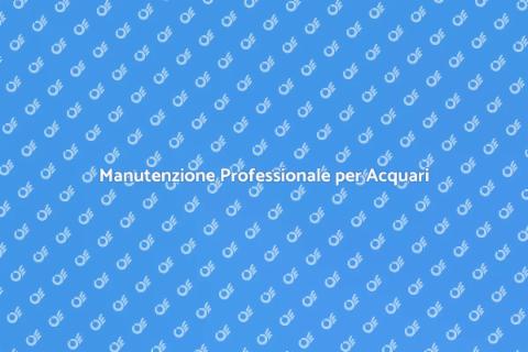 Assistenza Tecnica per Acquari Marini