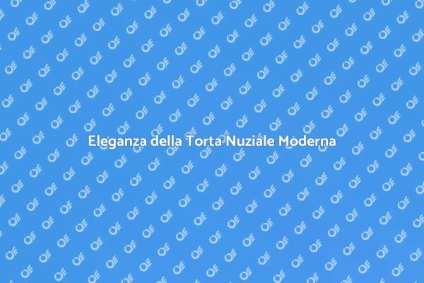 Design Minimalista per Torte Nuziali