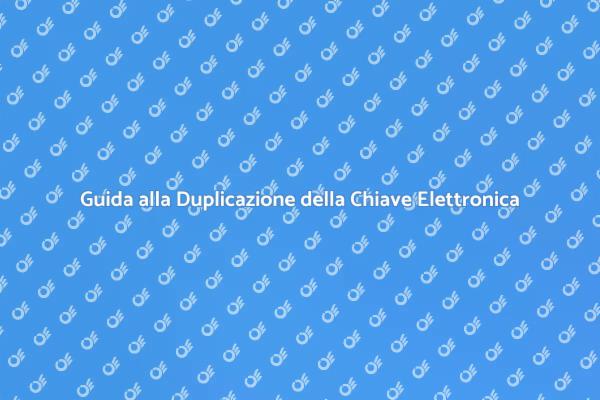 Come Duplicare Chiavi Serrature Elettroniche